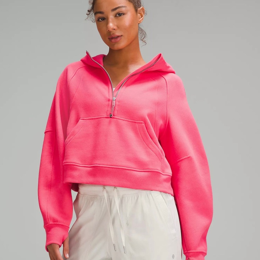 NWT Lululemon Scuba Oversized Half Zip Hoodie XS/S in Glaze Pink